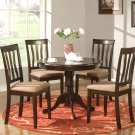 5-PC Antique Round Dinette Kitchen Table Set-Capuccinno Color.  SKU:  AN5-CAP