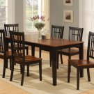 5-PC Nicoli Dining Table set-Size 36”X66”-in Black & Saddle Brown Color. SKU: N5-BLK-W