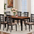 5-PC Nicoli Dining Table set-Size 36”X66”-in Black & Saddle Brown Color. SKU: N5-BLK-C