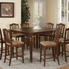 Chelsea 7-Pc Gathering Counter Height Dining table Set in Mahogany color.   SKU: CH7-ESP-C