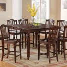 Chelsea 5-Pc Gathering Counter Height Dining table Set in Mahogany color.   SKU: CH5-ESP-W