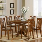 Portland 5-PC Oval Dinette Dining Table set- 42"x60"-  in Saddle Brown Finish.   SKU: P5-SBR-W
