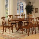 Portna 5-PC Oval Dinette Dining Table set- 42"x60"in Saddle Brown Finish.   SKU: PN5-SBR-W