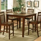 East West 5-PC Square Pub Counter Height Table Dinette Set-Size: 42"x42" in Espresso.  SKU:  EW5-ESP