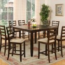 Fairwinds 5-PC  Square Counter Height Dining Table Set in Cappuccino -Size:54'x54". SKU: F5-CAP-C