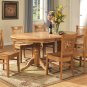 5-PC Vancouver Oval  Dining Room Table Set-17" extension leaf in Oak.  SKU:  V5-OAK-W