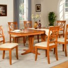 Ellington 7-Pc  Dining Table Set- 40”X82” - extension leaf- in light cherry.  SKU: EL7-CHR