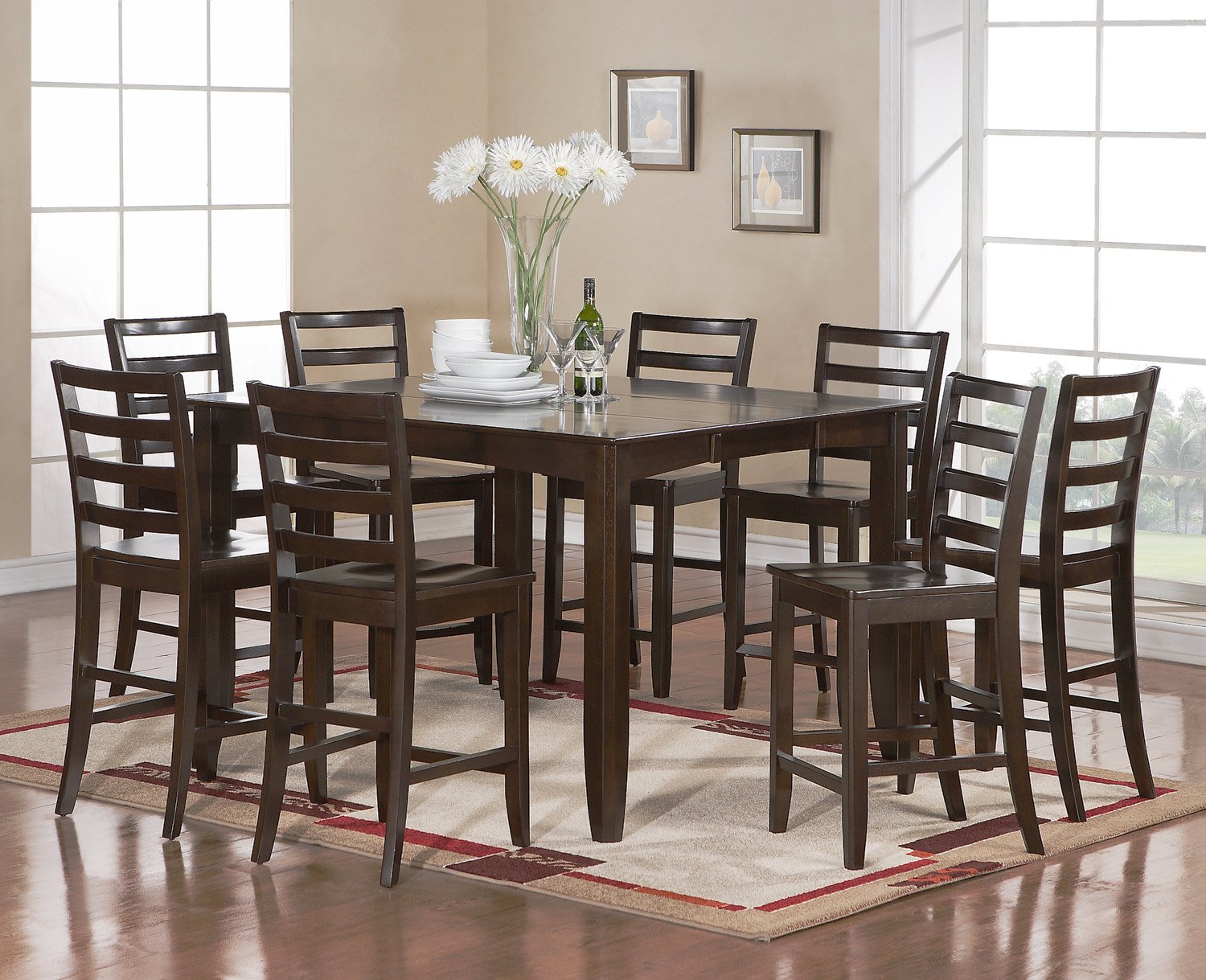 Dining Room Table Sets For 8 / Perfect Formal Dining Room Sets for 8 - HomesFeed : With a rich cherry finish, a smooth, contoured table top and a casual yet sophisticated veneer table design, this dining set will add a polished feel to your home.