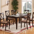 Ellington 9-Pc Dining Table Set- 40”X82” - extension leaf- in Black ...