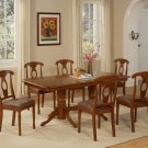 7-PC Napoleon Rectangular Dining Table Set- 40”X76”-with 17" extension leaf. SKU:NA7-SBR