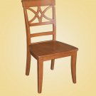 Set of 2 Ellington dining room chairs with upholstered or wood seat in Light Cherry finish.
