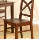 Set of 2 Lisbon chairs dining room chairs with wood seat or cushion seat espresso finish.