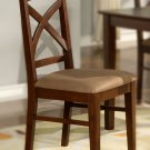 Set of 2 Lisbon chairs dining room chairs with wood seat or cushion seat mahogany finish.
