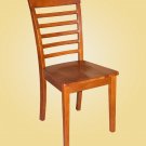 Set of 2 Picasso ladder back chairs dining room chairs in Brown finish.