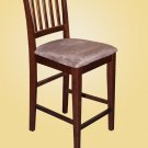 Set of 2 Vernon stool with wood or upholstered seat in Mahogany Finish