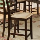 Set of 2 Fariwinds stool with wood or upholstered seat in Cappuccino Finish