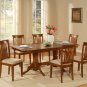 5-PC Naport Rectangular Dining Table Set- 40”X76”-with 17" extension leaf.SKU: NAP5-SBR