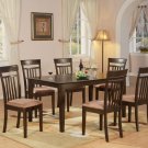 Capri 5-PC Rectangular Dinette Dining Set in Cappuccino -Table Size 36"x60".   SKU:  C5-CAP-S