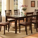 Capri 5-PC Rectangular Dinette Dining Set in Cappuccino -Table Size 36"x60".   SKU:  C5-CAP-GC