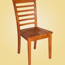 Set of 4 Picasso ladder back chairs dining room chairs in Brown finish.