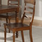 Set of 4 vintage  chairs dining room chairs with wood seat or cushion seat walnut finish.