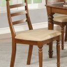 Set of 4 vintage  chairs dining room chairs with wood seat or cushion seat dark oak finish.