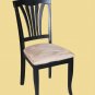 5-PC Weston Round Dinette Kitchen Table Set- Black & Saddle brown Color. SKU: BT5-BLK