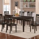 9-PC HUDSON Rectangular Dining Set Table & 8 Chairs Set- 42”X72”- in Cappuccino SKU: HS9-CAPP