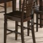 Logan 7-PC Elegantly-designed Counter Height Set with 18" Leaf-Cappuccino Finish-   SKU: LG7-CAPP