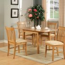 3-PC Norfolk 32”X54" Rectangular dinette table set &  chairs in Oak Finish.SKU:NF3-OAK-C