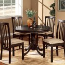 3-PC Hartland Dinette Kitchen set  42" diameter Round Table & 2 chairs-Black Walnut. SKU:HA3-WAL