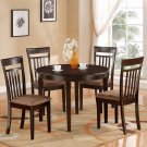 Bosca 3-PC Contemporary Round Dinette  42" Table  Set in Cappuccino.   SKU: BC3-CAP-C