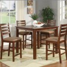Cafe 3-PC Square Gathering Pub Counter Height Table Set-Size: 42"x42" in Espresso.  SKU:CF3-ESP
