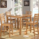 Cafe 3-PC Square Gathering Pub Counter Height Table Set-Size: 42"x42" in OAK.  SKU:CF3-OAK