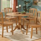 Dublin dinette kitchen  42” diameter round table in Oak Finish. No chairs included   SKU: DT-OAK