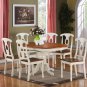 Kenley 42”X60" Oval Dining Dinette table in Buttermilk & Cherry. NO CHAIR INCLUDED  SKU: KT-WHI