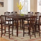 Chelsea Gathering Counter Height Dining table Set in Mahogany color.   SKU: CH7-ESP-W