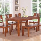Lynfield 5-PC Rectangular Dinette Dining Set in Espresso -Table Size 36"x54"/60". SKU: LY5-WC-ESP