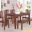 DUDLEY RECTANGULAR DINING DINETTE TABLE -NO CHAIR AND BENCH. SKU: DU-T-MAH