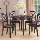Boston 3-PC Contemporary Round Dinette  42" Table  Set in Cappuccino.   SKU: B3-CAP-C