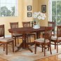 7-PC Vancouver Oval  Dining Room Table Set-17" extension leaf in Oak.  SKU:  V7-ESP-C