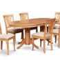 9-PC Vancouver Oval  Dining Room Table Set-17" extension leaf in Oak.  SKU:  VAV9-OAK-C