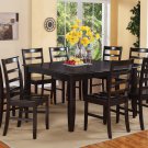 Parfait 5-Pc Square Gathering Dining Table Set-54"x54"-Extension leaf. SKU: FL5-CAP-W