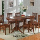 Vancouver Oval  Dining Room Table -17" extension leaf in Oak.  SKU:  VT-ESP