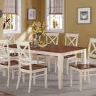 Rectangular Dining Table 40 inX78 in 18 in Butterfly Leaf Buttermilk & Cherry Finish