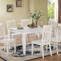 WESTON Rectangular Dining Table size 42x60 with 18in Self Storage Leaf in White