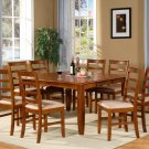 PARTFAIRT Square Dinette Dining Table 54 inX54 in 18 in Butterfly Leaf, Saddle Brown Color