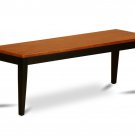 Nicoli Dining Bench with Wood Seat in Black and Cherry Finish