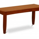 Parfait Dining Bench With Wood Seat in Saddle Brown Finish