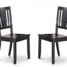 2 DUDLEY DINING ROOM KITCHEN DINETTE CHAIR WITH SOLID WOOD SEAT